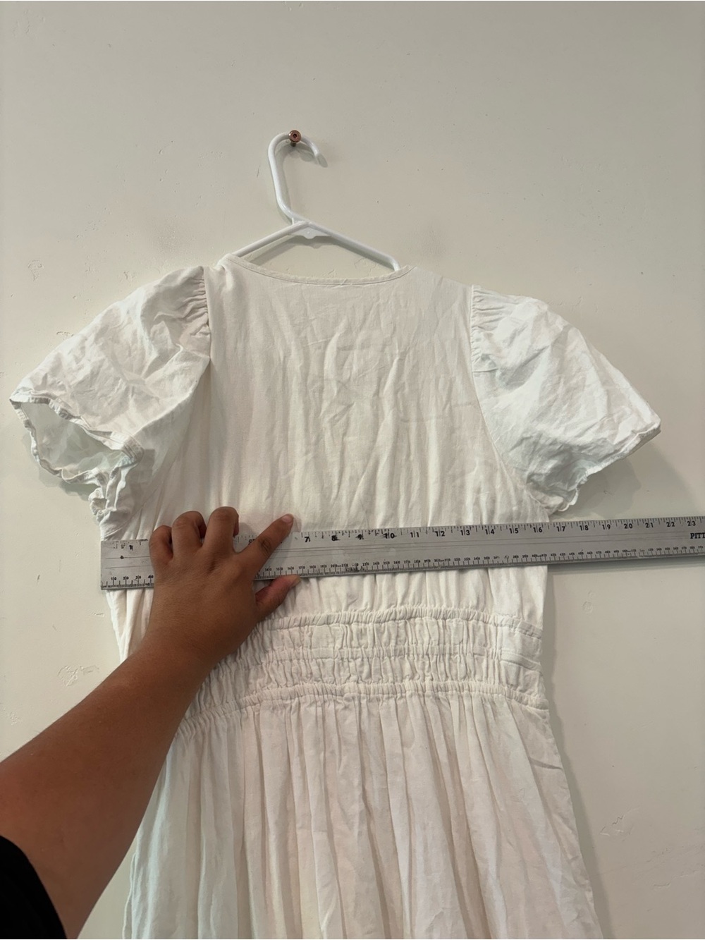 Anthropologie Somerset Lured White Tiered Maxi Dress Boho Women Size Medium - Picture 5 of 5